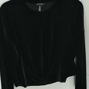 Ellen Tracy black velvet Pullover, Sz M.